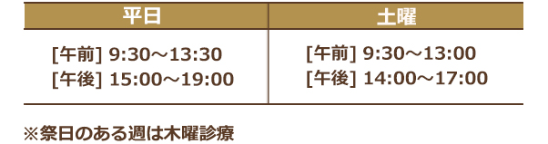 診療カレンダー